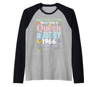 One Upon A Time There A Queen was Born in August 1966 Its Me Raglan Baseball Tee