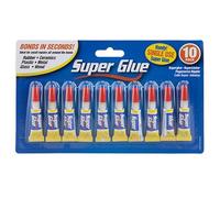 One-Use Tube Super Glue - 1 Gram Tube, Pack of 10 - Convenient & Portable Single-Use Adhesive, Perfect for DIY, Crafting, Home Repairs & Workshops