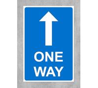 One way arrow straight ahead Sign - 3mm Aluminium sign (300mm x 200mm)