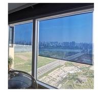 One-Way Daytime Window Privacy Film Roller Shade, Black Mirror PVC See-Through Blind, Thermal UV Anti Glare Sun Home Office Balcony Patio Waterproof Easy Clean Tint