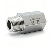 One-Way Flow Control Valve 304 SS Threaded Inline