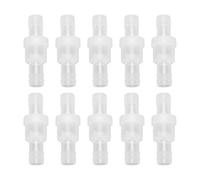 One Way Inline Check Valve 10Pcs Check Valve 8mm or 12mm (12mm Translucent) | PP Material, Prevent Backflow, 8mm Hose Fit, Chemicaly Industry Use, Food Beverage Line, Medicines Equipment
