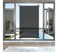 One Way Mirror Roller Shade Blackout Blinds with Suction Cups Retractable Portable Curtains Insulated Sun Protection s (140x150cm) Ideal for Home & Office