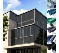 One Way Mirror Window Film 75 x 250 cm Mirror Reflective Window Security Tint Film Home, Anti Glare UV Sun Reflective for Glass Windows and Doors, Black