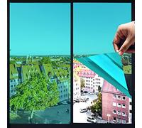 One Way Privacy Window Film,Premium PET Material,Daytime Reflective Heat Control Anti UV Door Sticker,Window Tint for Home Office Living Room,Comet Green,31.5 Inch x 16.4 Feet