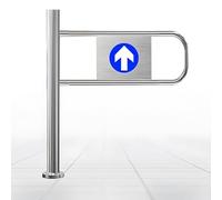 One-Way Safety Swing Gate with Automatic Rebound, Self-Closing Entrance Gate for Supermarkets, Factories & Retail Stores,Left,100 * 100cm