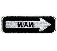 One Way Sign Miami Florida Embroidered Patch Iron-On Highway Road Biker