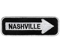 One Way Sign Nashville Tennessee Embroidered Patch Iron-On Road Biker
