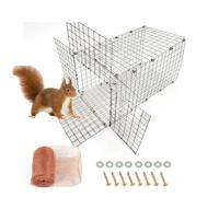 One-Way Squirrel Door Excluder - Humane Non-Contact excluder for Squirrels and Chipmunks for Commercial and Residential use Includes DIY Installation Kit (1, 4'')