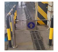 One-Way Swing Door for Restaurants & Hospitals - Auto Close Left/Right 90cm (35.4") Mechanical Access Door No Re-Entry Silver Finish