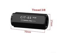 One Way Throttle Valve Hydraulic Type Featuring Precision Flow Regulation and Secure Threaded Connection for Pressures up to 3000 PSI (3/8-inch CIT 03)