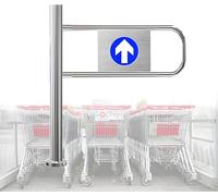 One-Way Traffic Door, Automatic Rebound Swing Gate, Manual 90° Open for Supermarkets, Factories, Parks