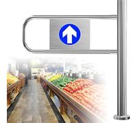 One-Way Traffic Door，Automatic Rebound Swing GateAutomatic Self-Closing Stainless Steel Swing Gate - Durable 50cm x 100cm One-Way Industrial Access Control Solution for S