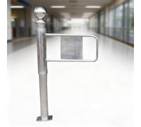 One-Way Traffic Door，Automatic Rebound Swing GateAutomatic Swing Gate with Self-Closing Mechanism, Safety Gate for Supermarket Entrances, Yards, and Warehouses，（Silver1，80cm/31.5in）