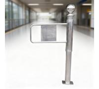 One-Way Traffic Door，Automatic Rebound Swing GateAutomatic Swing Gate with Self-Closing Mechanism, Safety Gate for Supermarket Entrances, Yards, and Warehouses，（Silver2，80cm/31.5in）