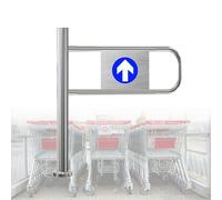 One-Way Traffic Door，Automatic Rebound Swing GateSpring-Loaded Safety Swing Gate for Supermarkets & Warehouses - 1-Way Pedestrian Entrance Gate for Libraries, Stores, & S