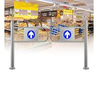 One-Way Traffic Door，Automatic Rebound Swing GateSupermarket Swing Gate - Automatic Closure Entrance Door for Warehouse & Store, Pedestrian Transfer Gate, Perfect for Factory Aisles & Superm