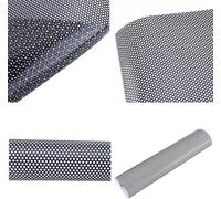 One-Way Vision Perforated Car Window Film, Black and White Mesh Pattern, Privacy Tint Vinyl for Vehicle Windows