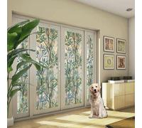 One Way Window Film 70 x 160 cm, Light Blocking, Daytime Privacy Decorative, Removable Reusable, Window Films Privacy Non-Adhesive, for Window, vine