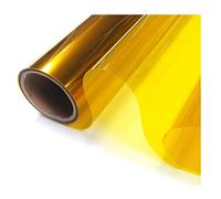 One Way Window Film,Mirror Window Film Privacy 3.0m length yellow window film multi-size waterproof explosion-proof anti building energy saving dimension sticker(65cmx3.0m)