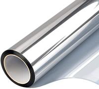 One Way Window Film,Window Film Privacy Black-Silver Self Adhesive Glass Sticker Vinyl One Way Vision Mirror Effect Window Tint Film UV Rejection Heat Control For Home(Silver,60x500 cm)