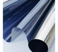 One Way Window Film with 2 Tool 70 x 580 cm Mirror Reflective Window Security Tint Film Home, Anti Glare UV Sun Privacy for Glass Windows for Bathroom Kitchen Office, Light Blue