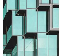 One Way Window Film with 2 Tool 70 x 950 cm Static Cling Sun Blocking Daytime Anti UV Reflective Window One Way Clear Film Privacy for Glass Windows and Doors, Green