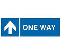 One way with up directional arrow Sign - 300x100mm - L31