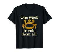 One Weeb to Rule Them All Vintage Anime Ring Design T-Shirt