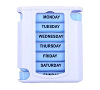 One Week Seven Layer Portable Pill Box Tablet Container Weekly Storage Organizer with 4 Partitions per for Daily Pills