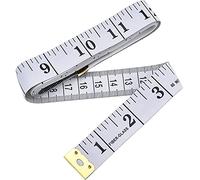 One white piece Length 1.5mx Width 1.3cm Double-sided tape measure Tailor tape Major bust/waist soft tape White font Black