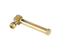 One Window BSP Male Thread L-Shape Tubular Brass Oil Liquid Level Indicator Sight Glass Oil Level Gauge(80mm,1/4")