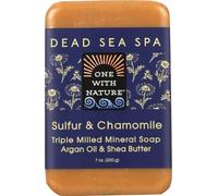 ONE WITH NATURE - Sulfur & Chamomile Dead Sea Spa Bar Soap - 7 oz. (198 g)