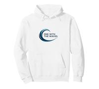 One With The Waves Surfer Shirt Santa Cruz Surf Lifestyle Ocean Logo Merchandise Pullover Hoodie, Adult Unisex, White, X-Large