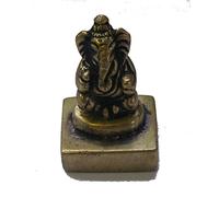 One World is Enough Fair Trade Cast Brass Ganesh Statue/Stamp/Chop Figurine from Kathmandu, Nepal