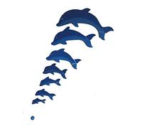 One World is Enough Fair Trade Hand Painted Blue School of Dolphin Mobile