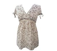 One World is Enough Lovely White Floaty Floral Print Donatella Blouse - Perfect for Work or Going Out- Fair Trade 100% Cotton (16)