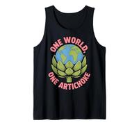One World One Artichoke Earth Artichoke Design Tank Top