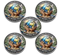One World • Peace over War-2026 Peace Coin, Double-Sided Dove & Olive Branch Design, Humanity First Collectible Coin, Inspirational Gift for Peace-Lovers (5pcs)