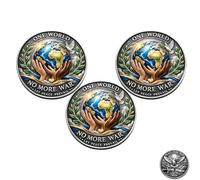 ONE World • Peace Over WAR-2026 Peace Coin, One World • Harmony Over War Commemorative Coin, Humanity First Inspirational Coins, Gift for Harmony-Lovers (3pcs)