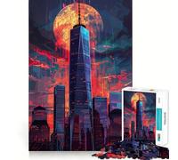 One World Trade Center NY 1000 Pieces Jigsaws Adults Puzzles Gifts Think Game Leisure Fun Quality Edge Lovely Present (50x75cm)