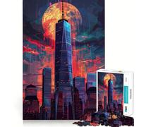 One World Trade Center NY Jigsaw Puzzles 1000 Pieces for Teenagers Recall Boost Serene Time Smooth Cut Elegant Gift (38x52cm)