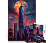 One World Trade Center NY Jigsaw Puzzles for Adults 1000 Pieces Brain Workout Toy Relaxing Fun Art Assembly (38x26cm)