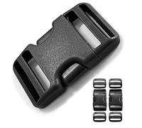 ONE WVW PIN 2 Set Black Plastic Quick Side Release Buckle for 1.5 inch Nylon Webbing, Dual Adjustable, Fit 1-1/2'' Straps, Heavy-duty