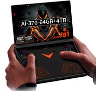ONE XPLAYER G1 (AMD-AI-370-64GB+4TB) 8.8 Inches Handheld Mini PC Video Game Console Portable Win 11 Home OS Laptop 144Hz 2560X1600 Touchscreen Pocket Tablet PC Black