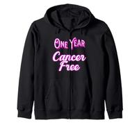 One Year Cancer Free Zip Hoodie