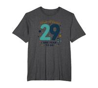 One Year Until The Big 3-0: 29th Birthday Countdown Gift T-Shirt, Men's Big and Tall, Dark Heather Grey, 5X Tall