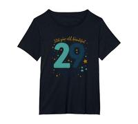 One Year Until The Big 3-0: 29th Birthday Countdown Gift T-Shirt, Women's Plus, Black, 3X