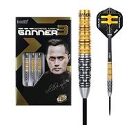 ONE80 Gunner 3 Lourence Ilagan Black Gold 90% Steel Tip Darts
