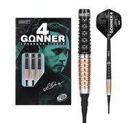 ONE80 Gunner 4 Lourence Ilagan Black Rose Gold 90% Soft Tip Darts